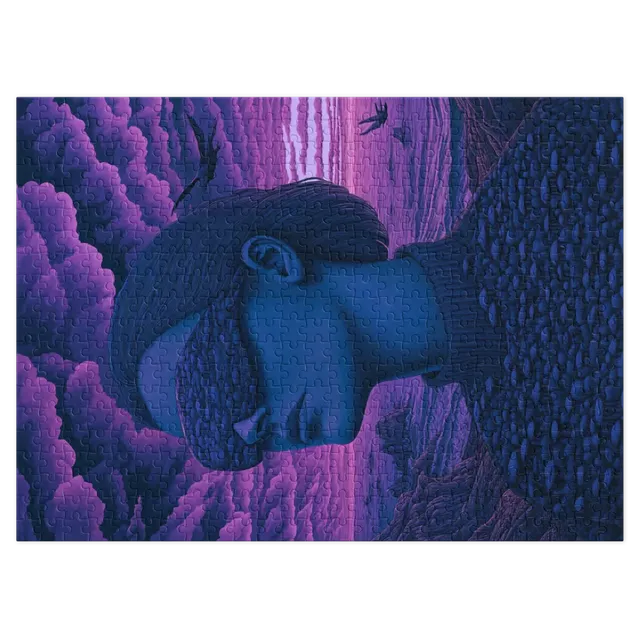 Surreal Figure in Purple Landscape | Jigsaw Puzzle (252/520 pieces)