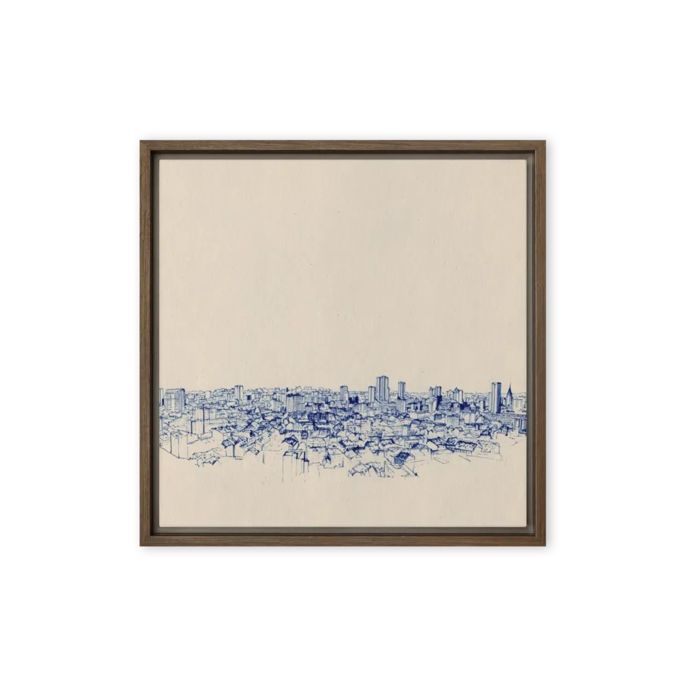 Urban Horizon 
 Poster with Red oak Frame | 12″x 12″
