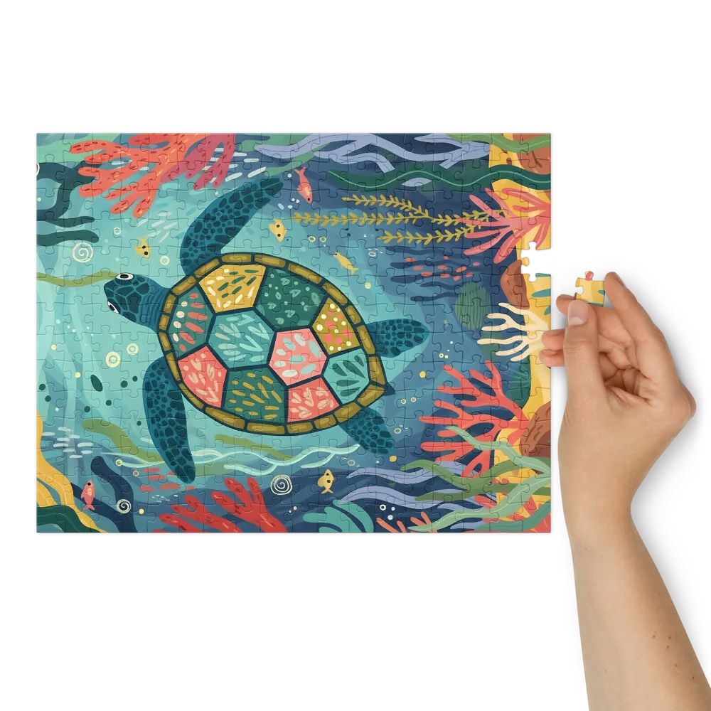 Mosaic Sea Turtle | Jigsaw Puzzles