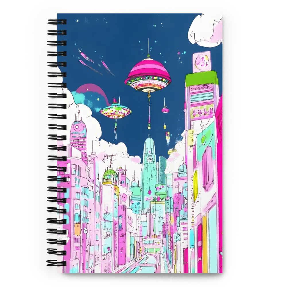 Futuristic Cityscape with Floating Structures