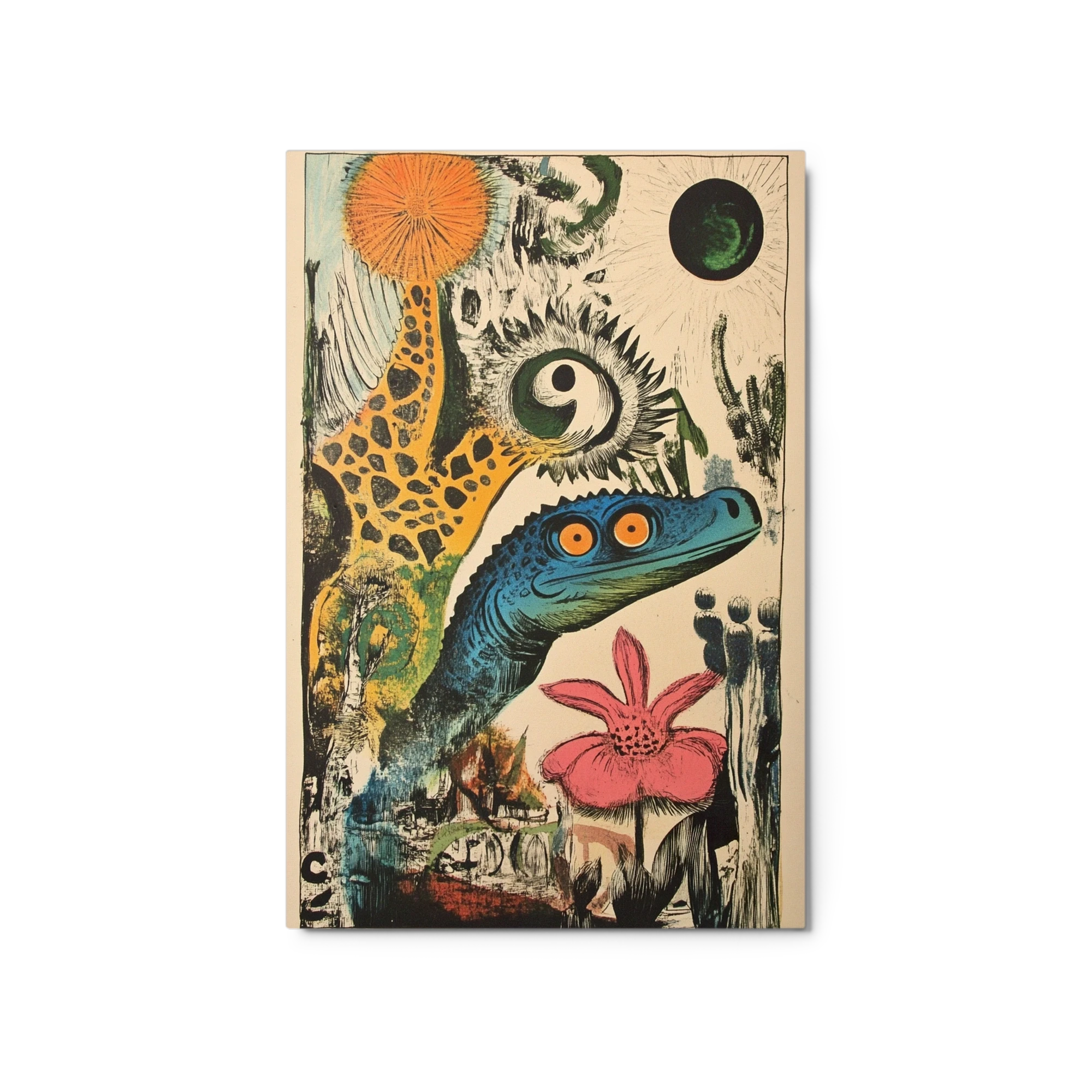 Surreal Dinosaur Screen Print