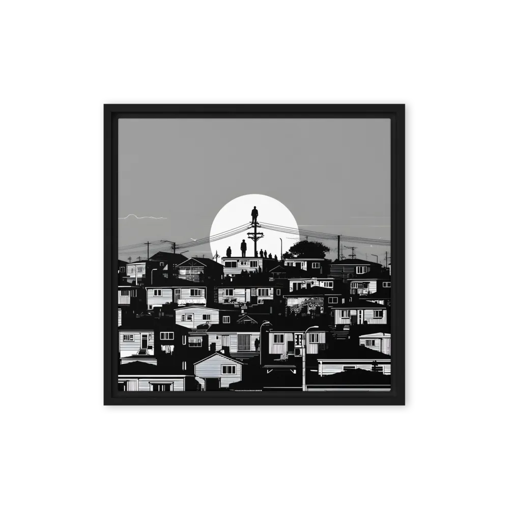 The Watchers of Suburbia 
 Poster with White Frame | 10″x 10″