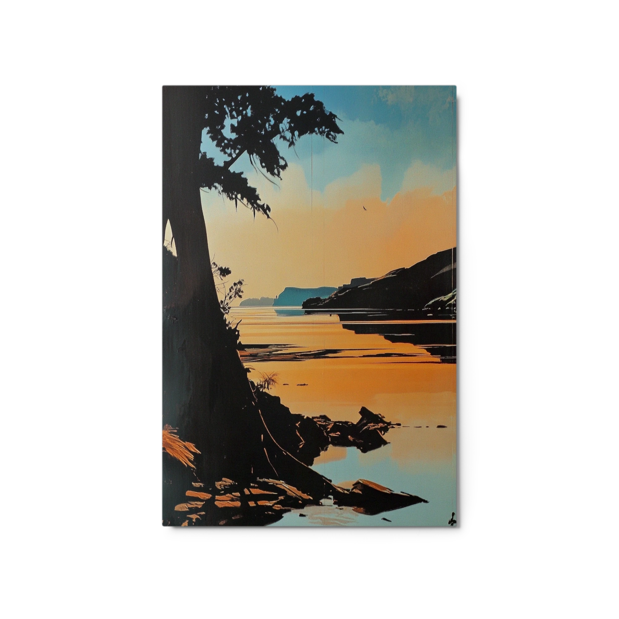 Tranquil Landscape with Silhouette