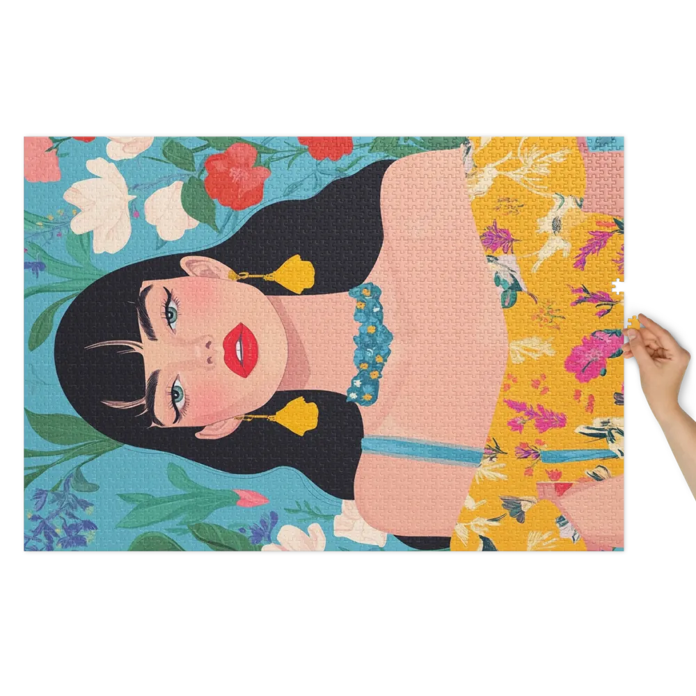 Floral Grace 
 Jigsaw Puzzle in Tin Box