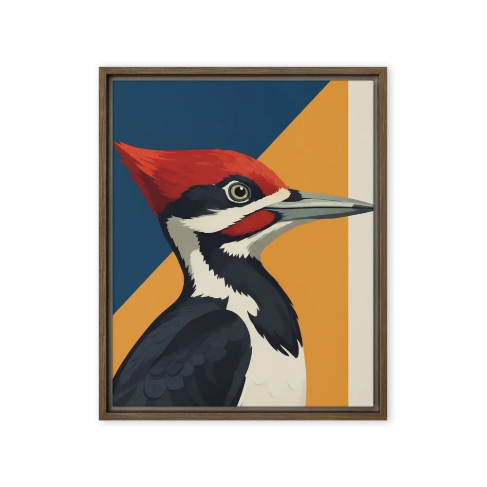 The Red Crest 
 Poster with Red oak Frame | 18″x 18″