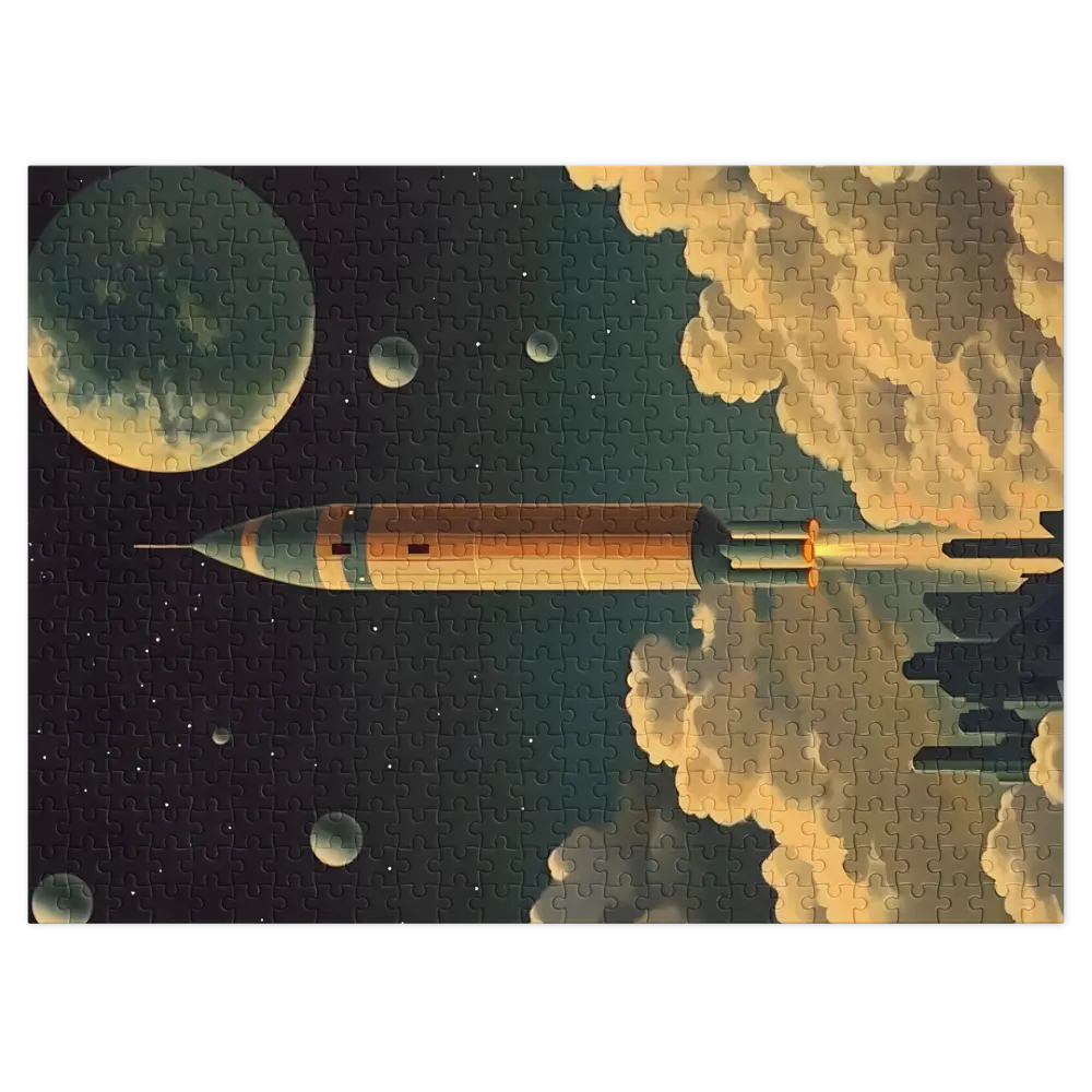 Rocket Launch in Starry Sky | Jigsaw Puzzle (252/520 pieces)