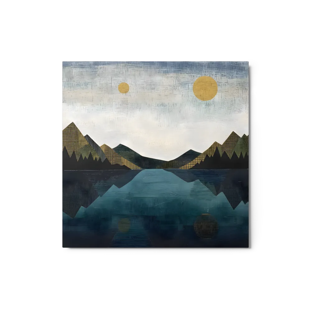 Celestial Mountains Reflection 
 Canvas | 8″x 8″