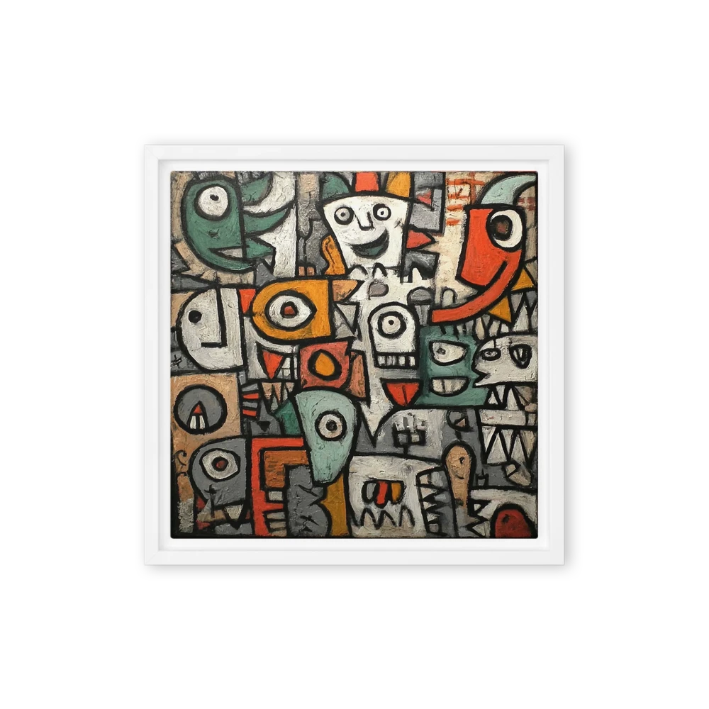 Faces in Cubist Mosaic | Art Print