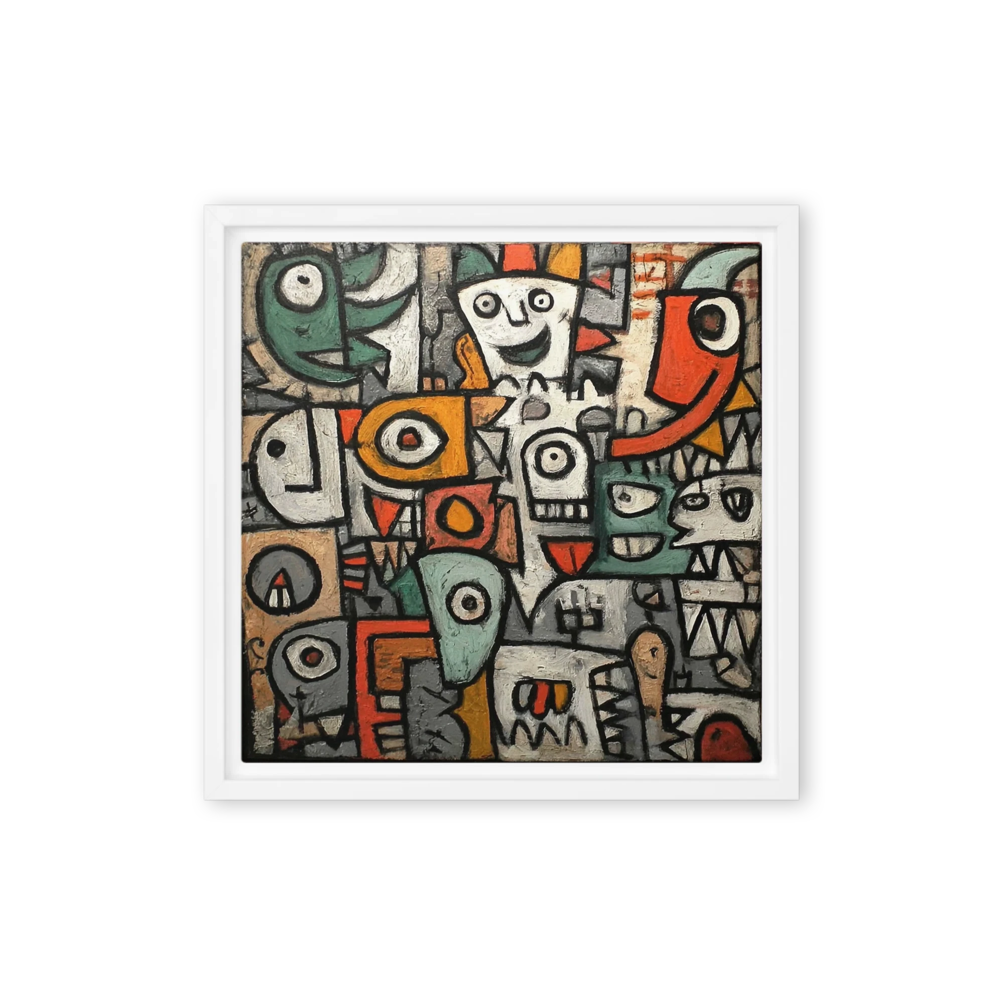 Faces in Cubist Mosaic