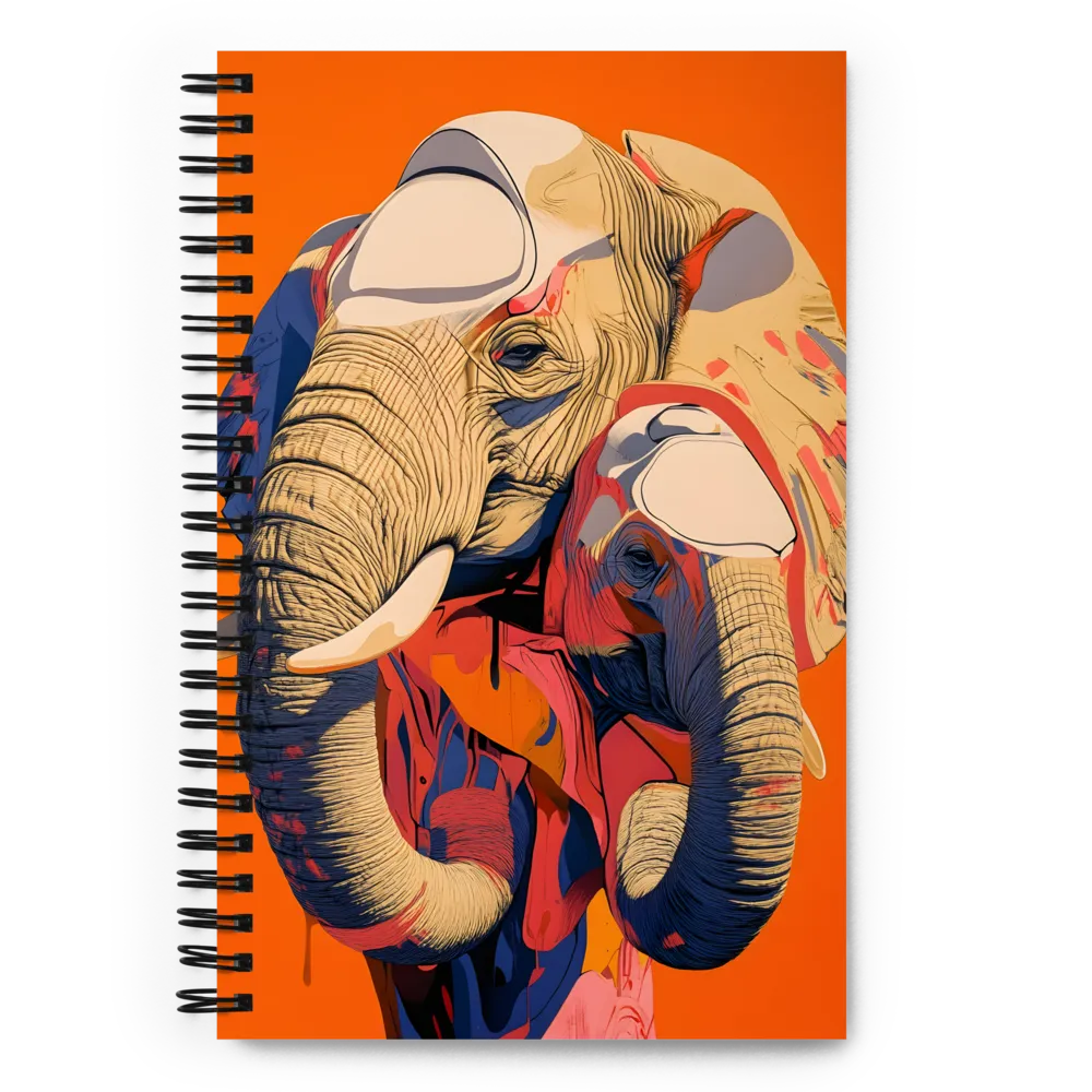 Vibrant Graphic Elephants 
 Spiral Notebook | 140 pages