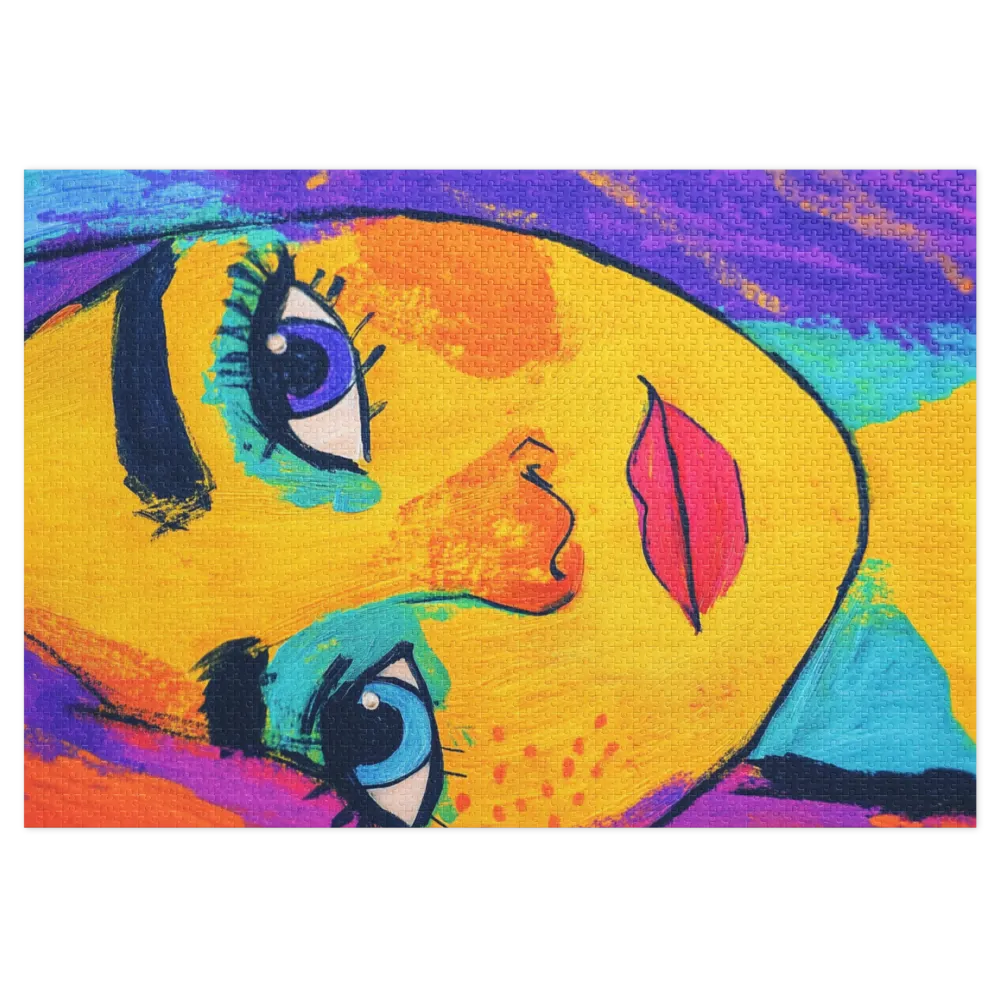 Stylized Pop Art Portrait 
 Jigsaw Puzzle in Tin Box