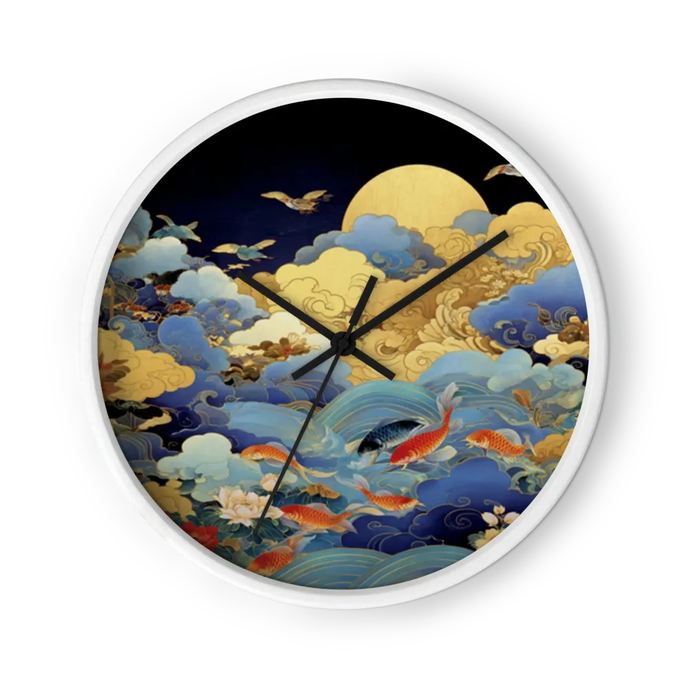 Koi and Moon Waves