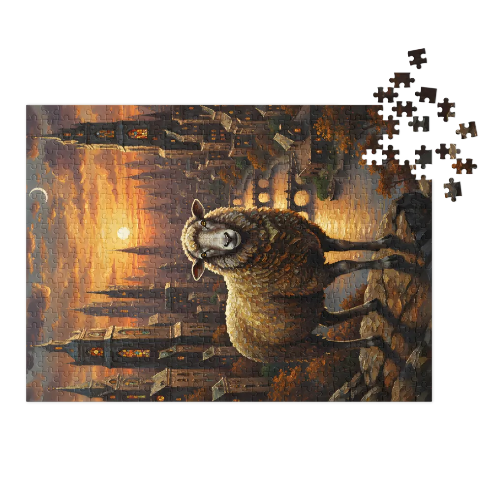 Sheep at Dusk