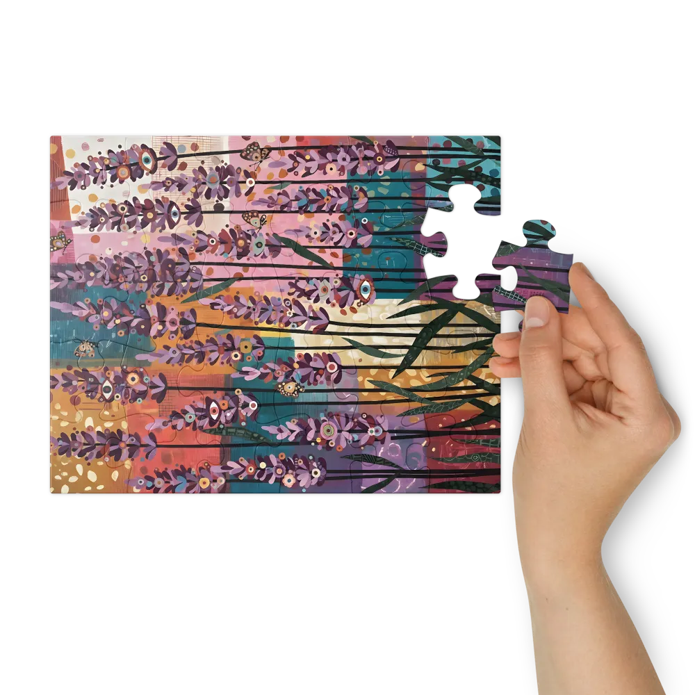 Eyes of the Lavender Field 
 Jigsaw Puzzle in Tin Box