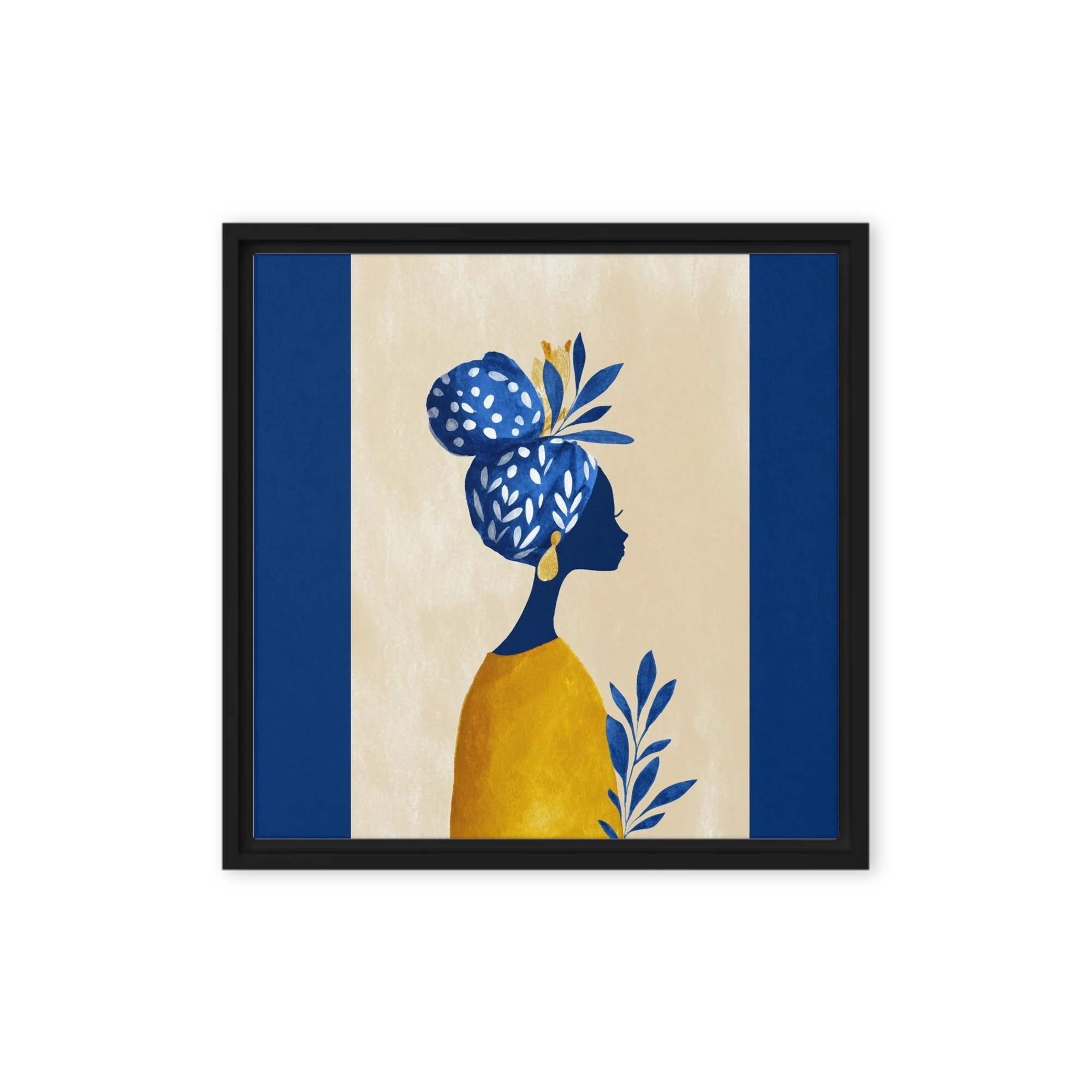 Cobalt Profile and Botanical Leaves