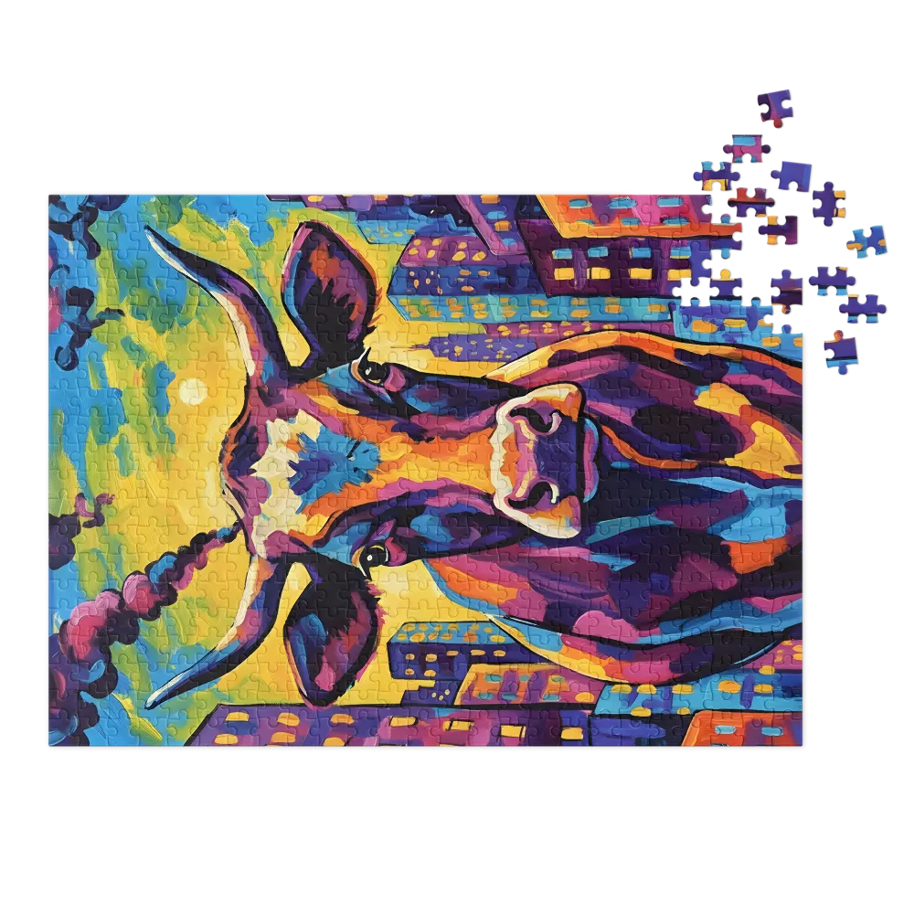 Neon City Cow
