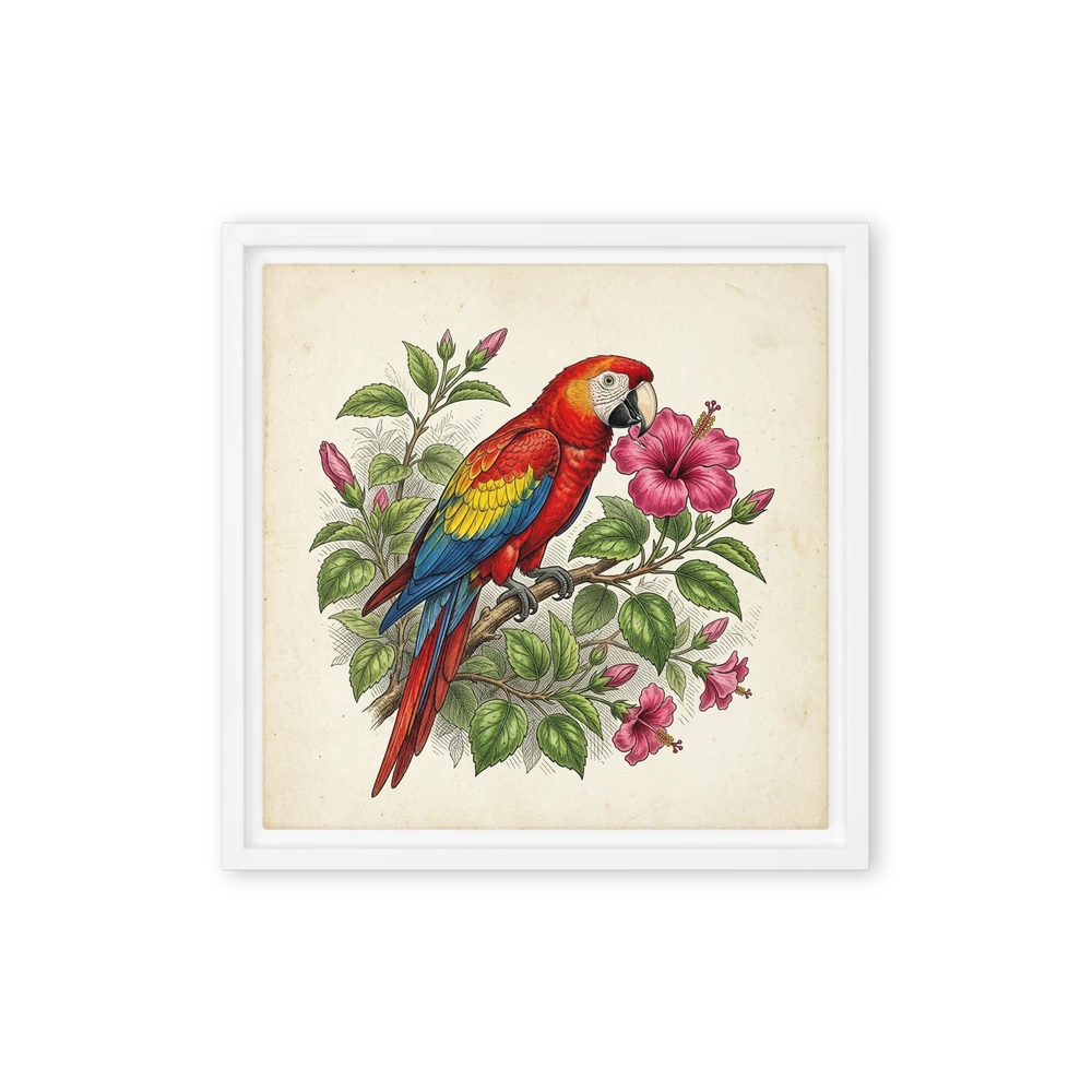 Tropical Parrot Hibiscus | Art Print