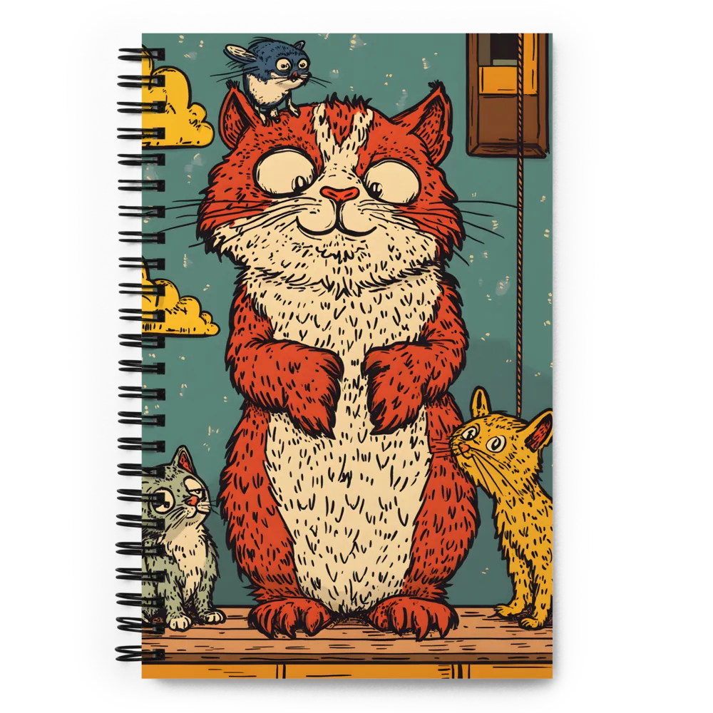 Playful Cat Family 
 Spiral Notebook | 140 pages