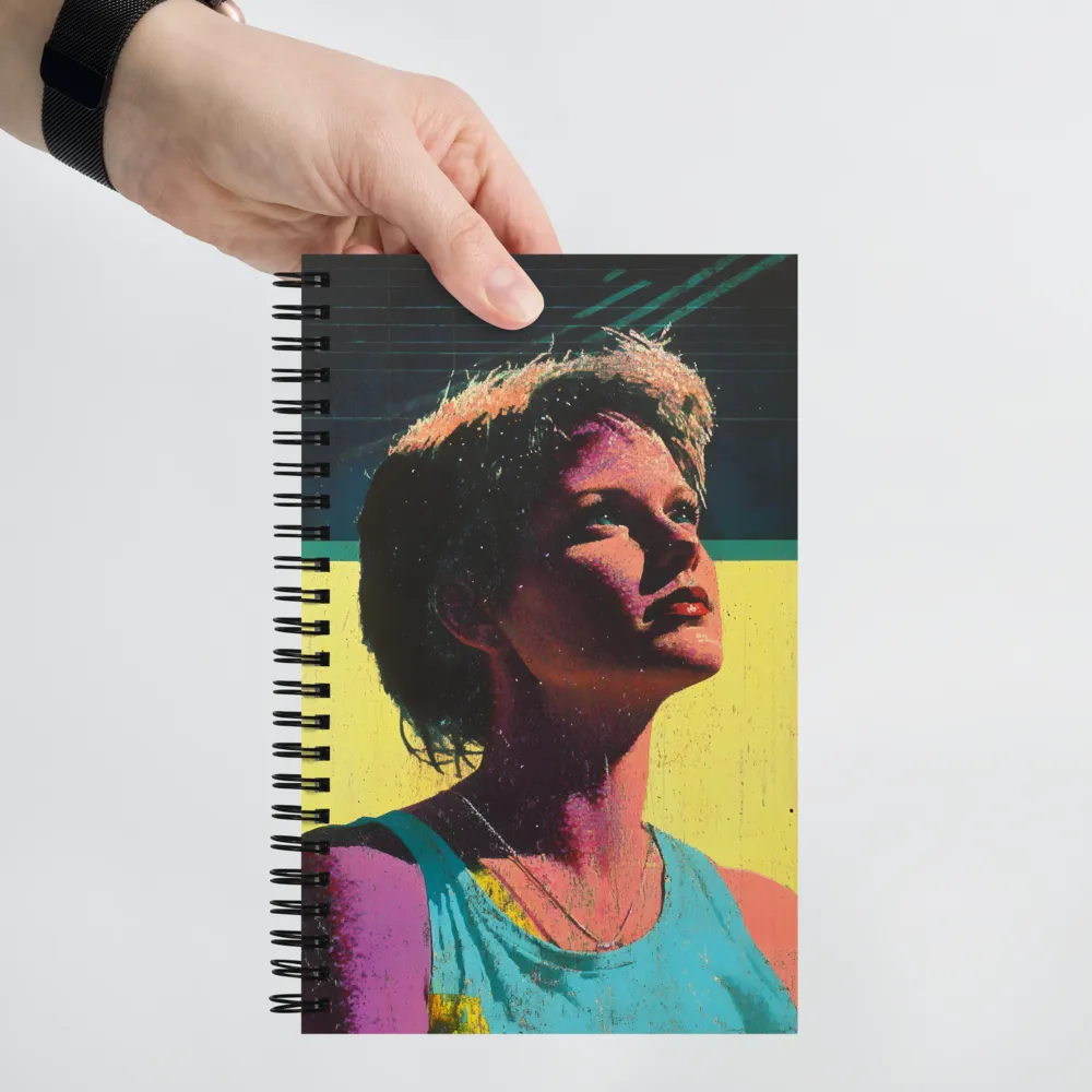 Upward Gaze in Halftone 
 Spiral Notebook | 140 pages