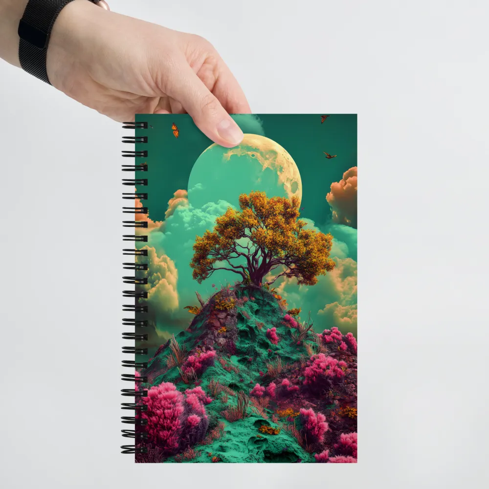Lunar Bloomscape 
 Spiral Notebook | 140 pages