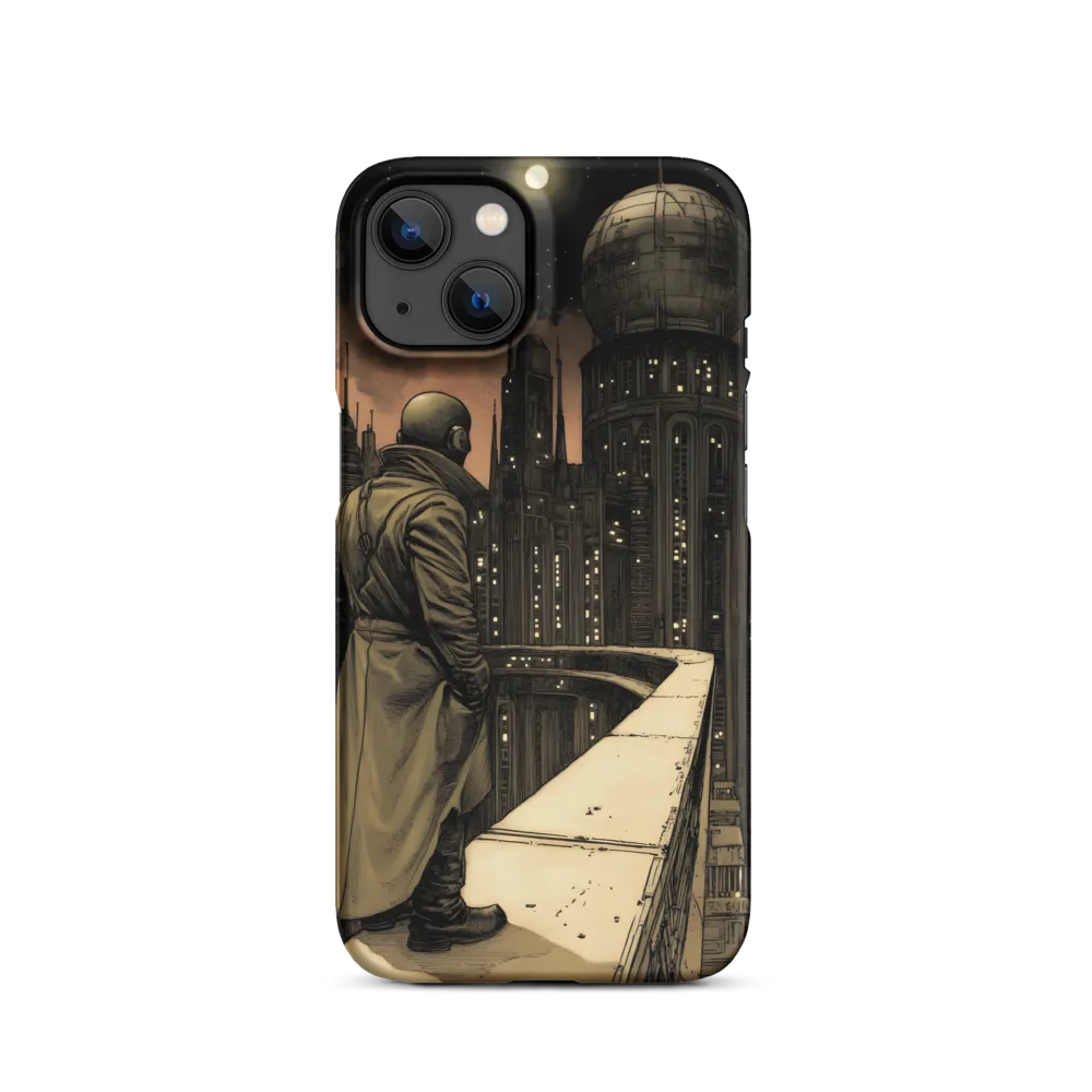 Futuristic Cityscape with Figure | Phone Case