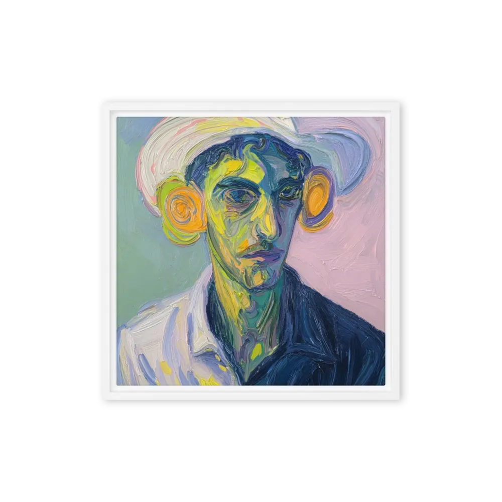 The Thinker in Yellow and Blue 
 Canvas | 24″x 24″