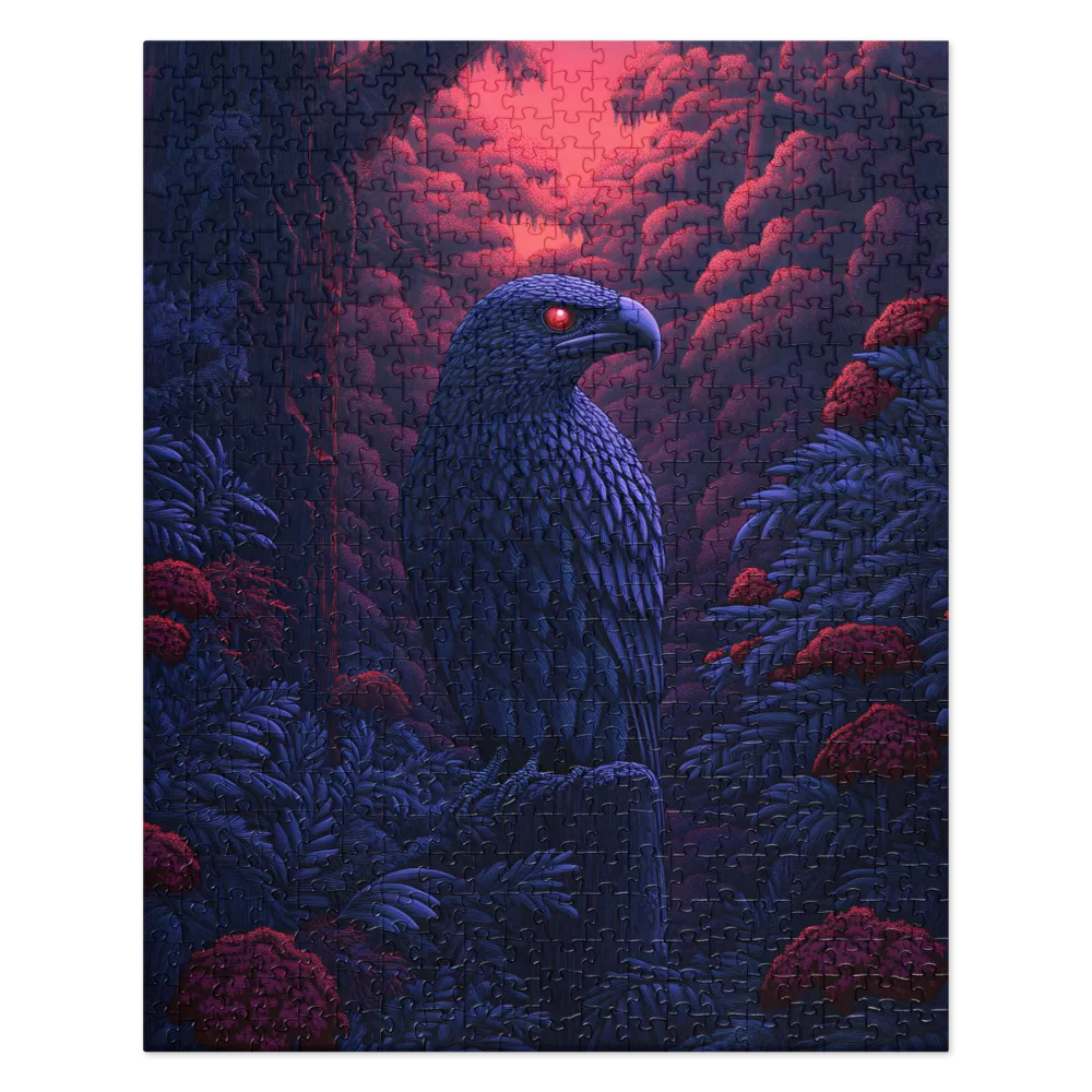 Crimson-Eyed Guardian 
 Jigsaw Puzzle in Tin Box