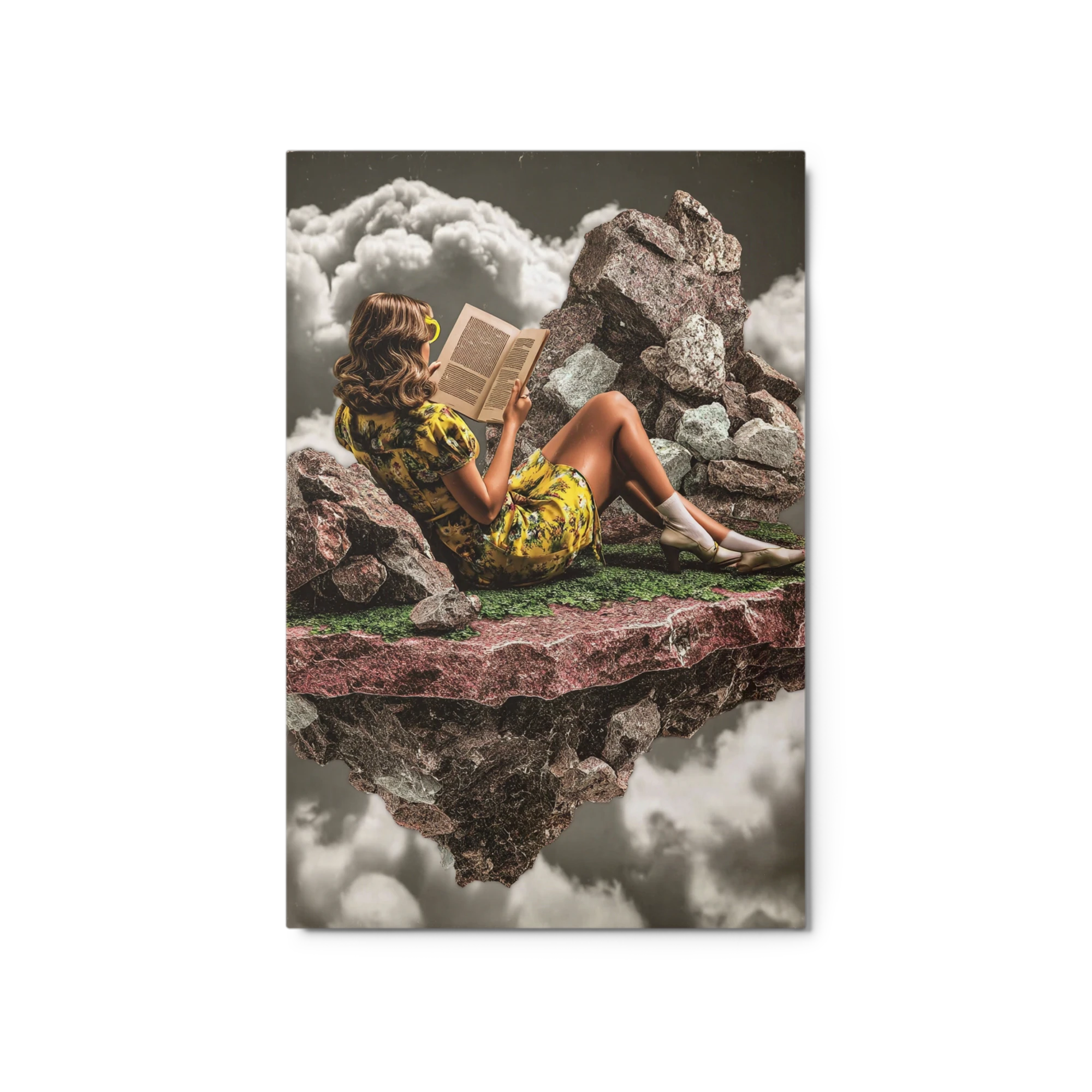 Reading Among Clouds | Art Print