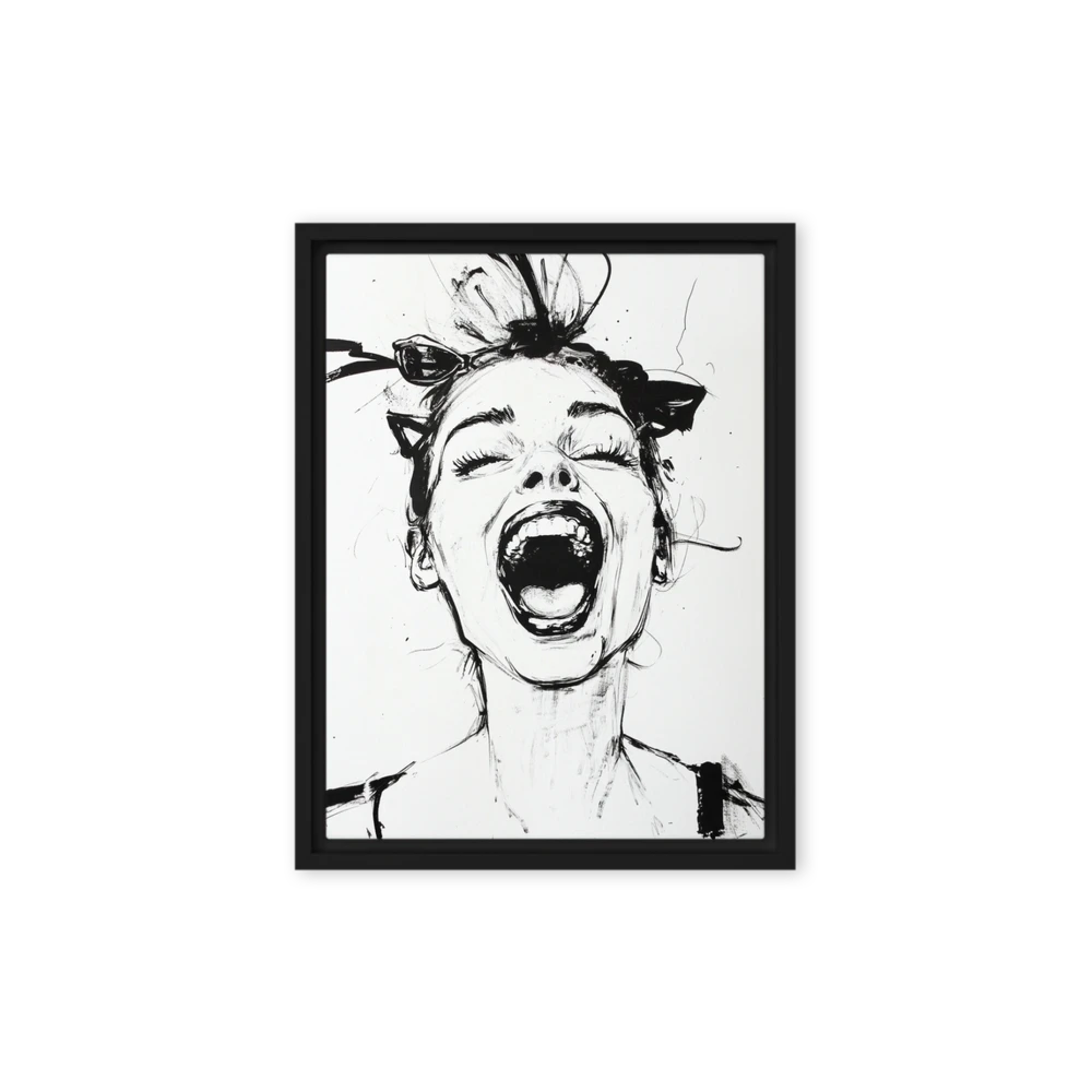 Ecstatic Ink Portrait | Art Print