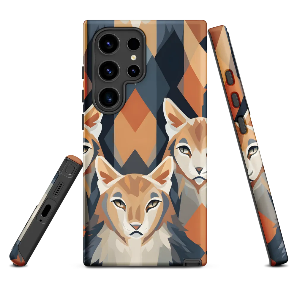 Geometric Foxes Pattern Design | Phone Case