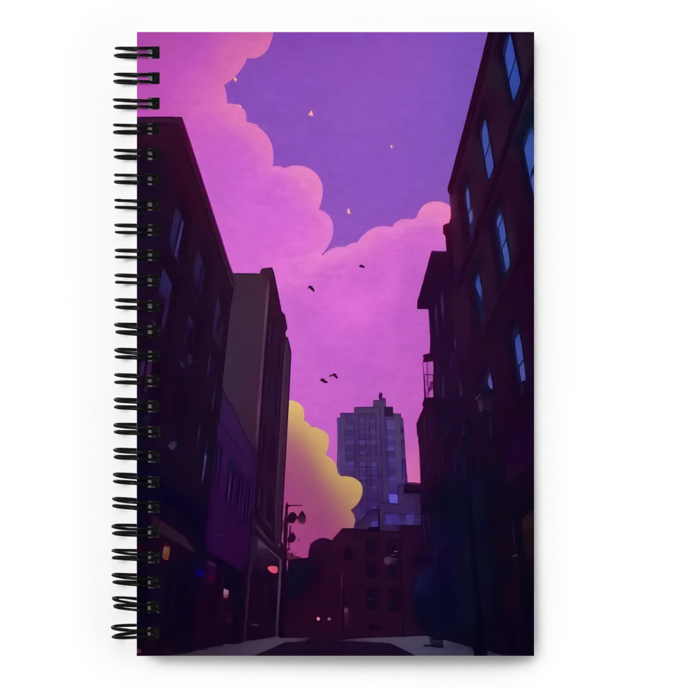 Neon City Twilight 
 Spiral Notebook | 140 pages