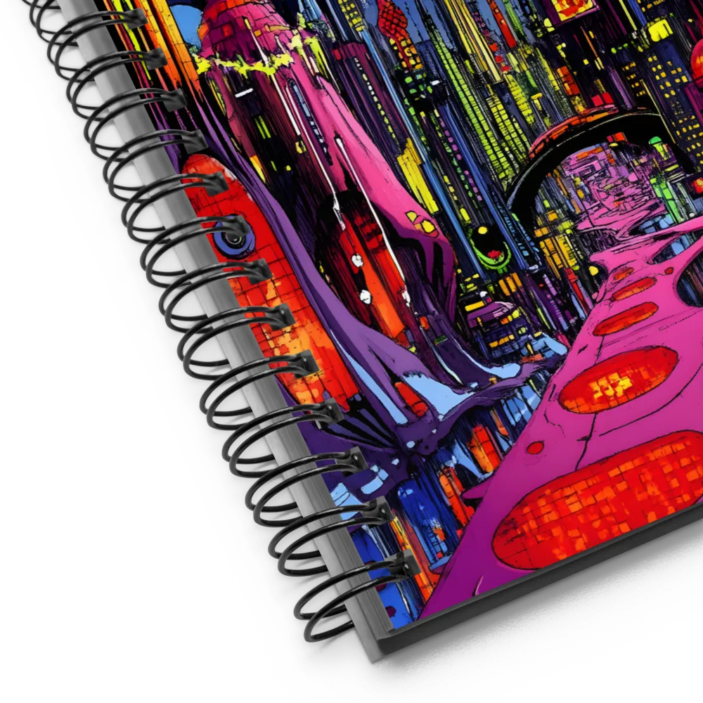 Neon Dreams of a Cyberpunk City 
 Spiral Notebook | 140 pages