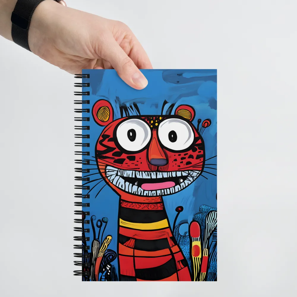 Whimsical Blue Tiger 
 Spiral Notebook | 140 pages