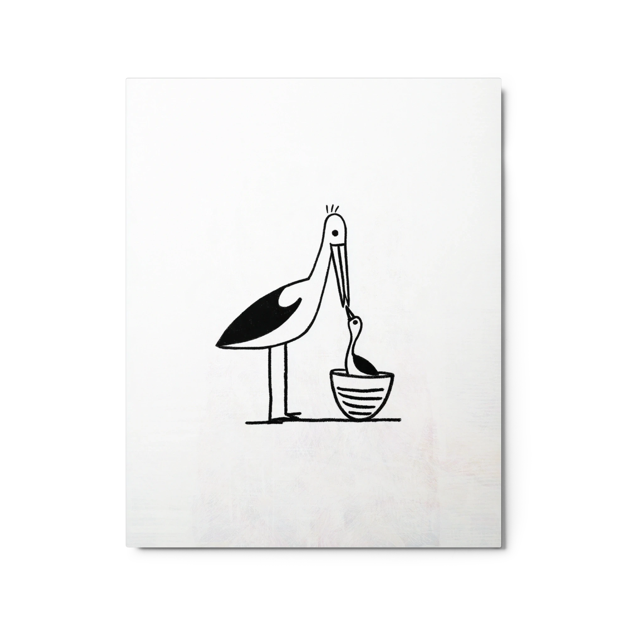 Stork Feeding Baby