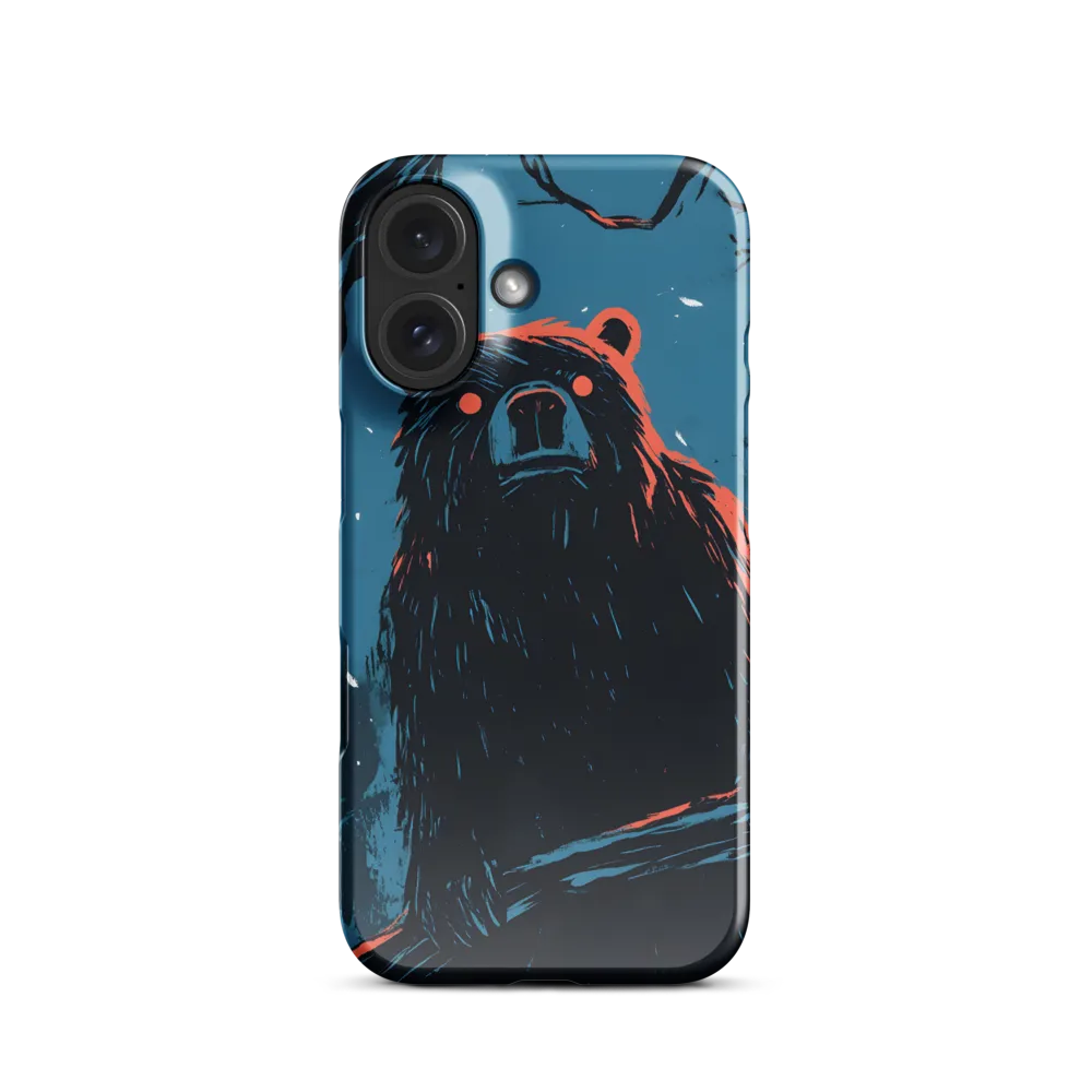 Nocturnal Bear in Textured Forest 
 Samsung Galaxy S20 FE | Snap Case