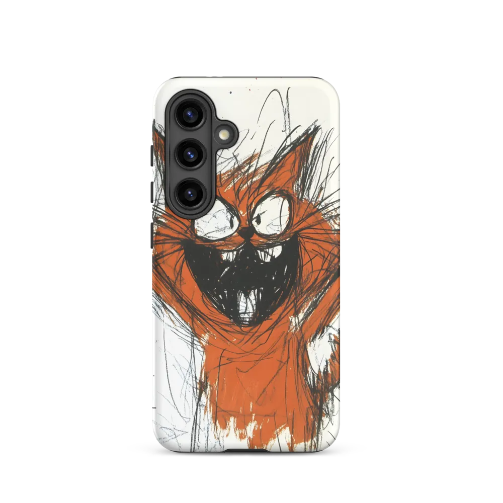 Furious Feline Sketch | Phone Case