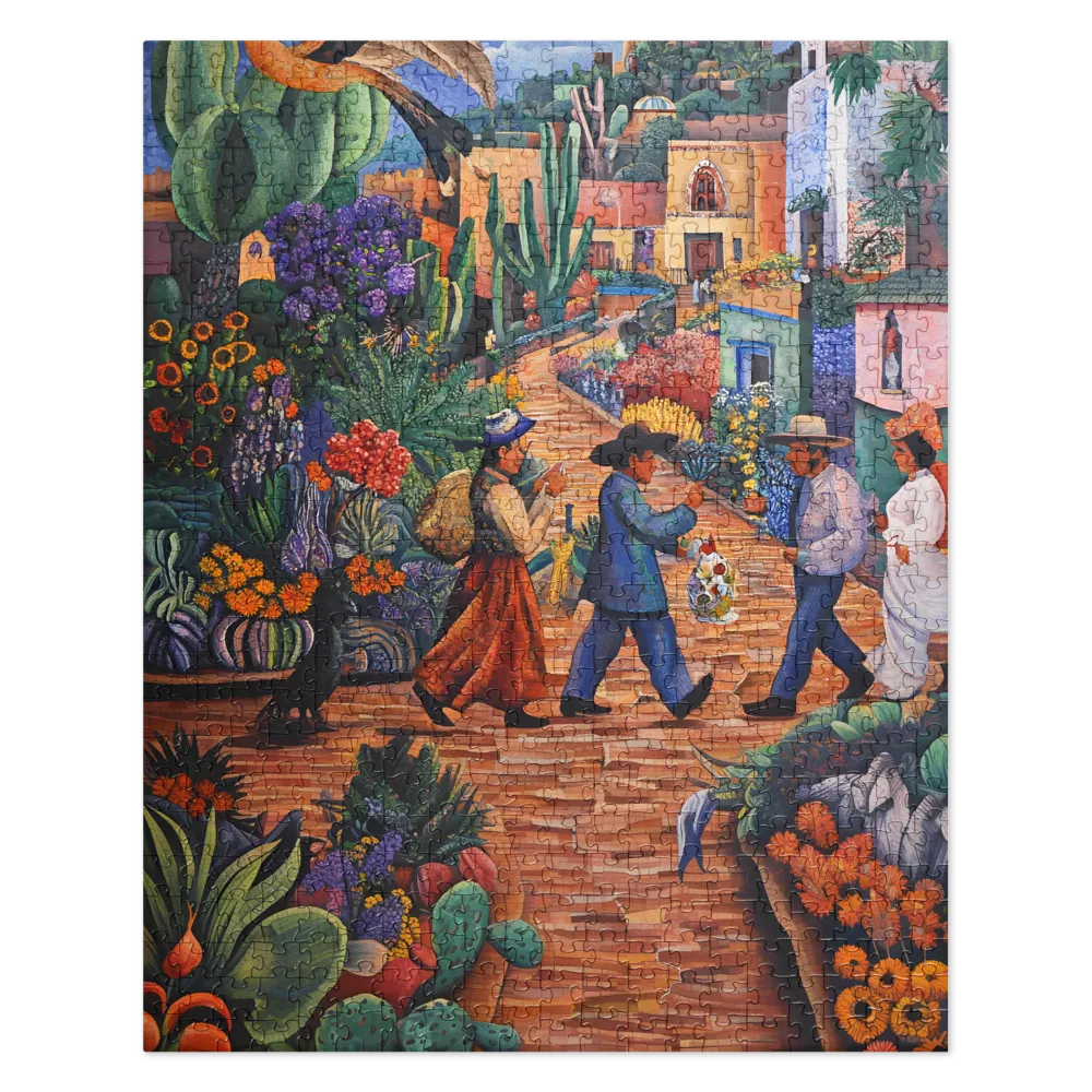 Vibrant Village Life 
 Jigsaw Puzzle