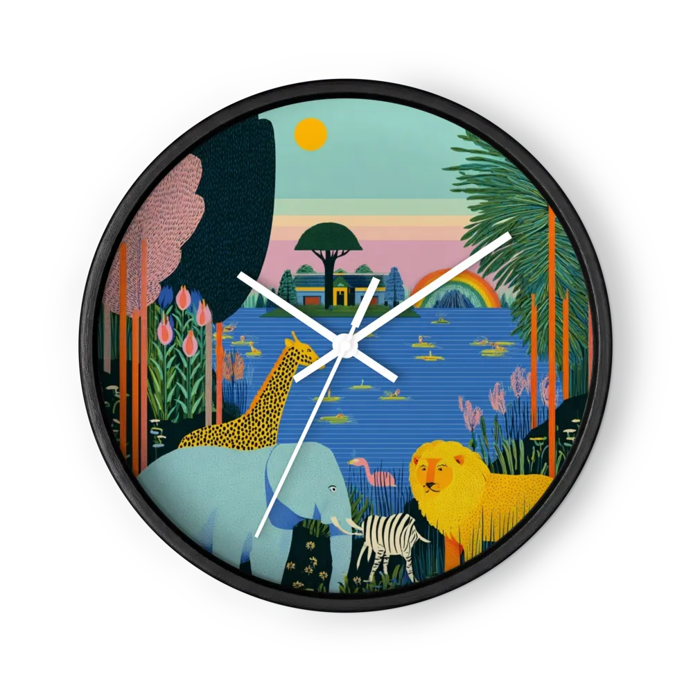Jungle Oasis Gathering | Wall Clock