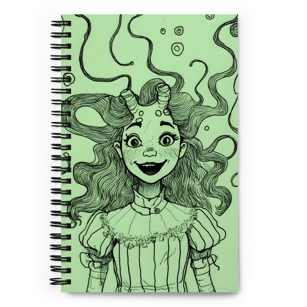 Smiling Horned Girl 
 Spiral Notebook | 140 pages