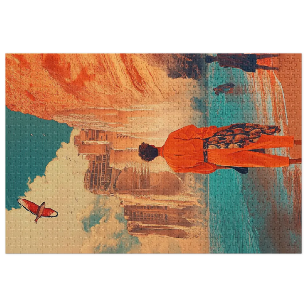 The Orange Horizon 
 Jigsaw Puzzle in Tin Box
