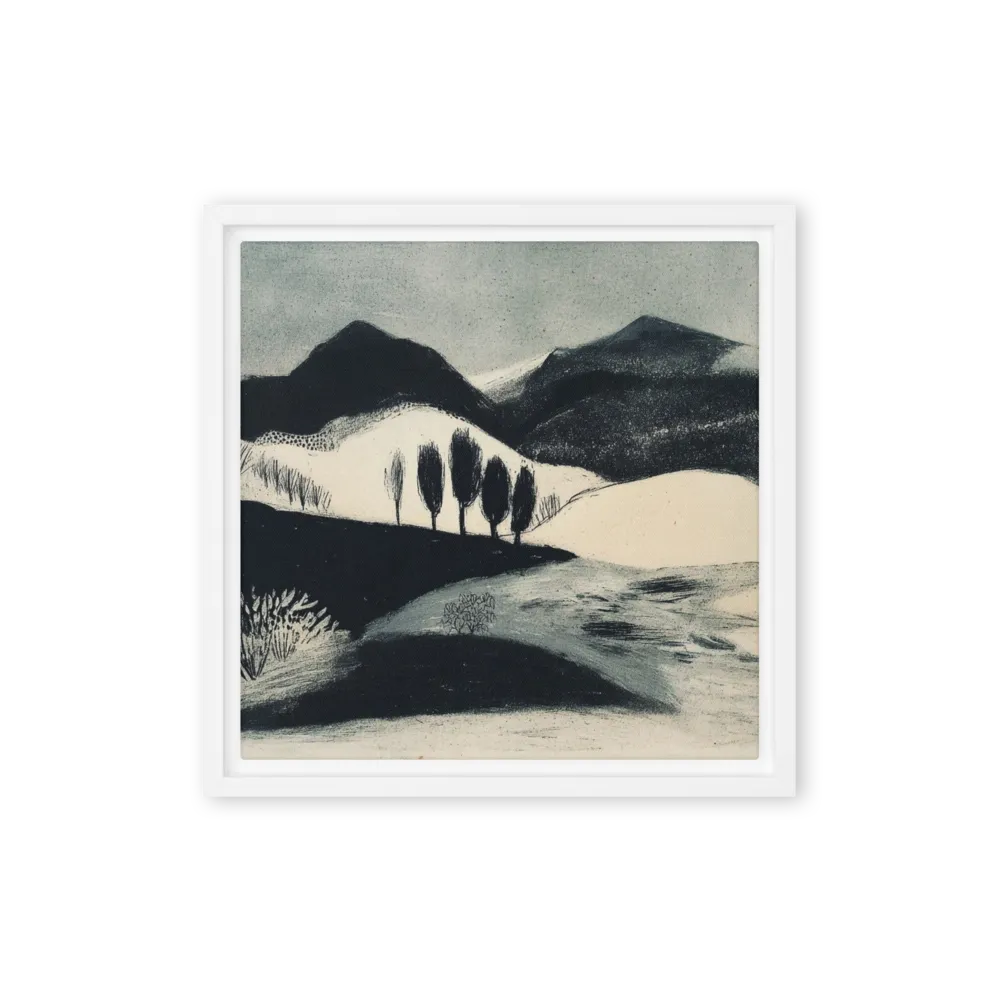 Silent Ridges 
 Canvas | 8″x 8″
