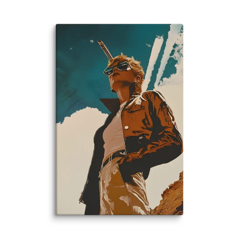 Desert Pilot's Gaze 
 Canvas | 32″x 48″
