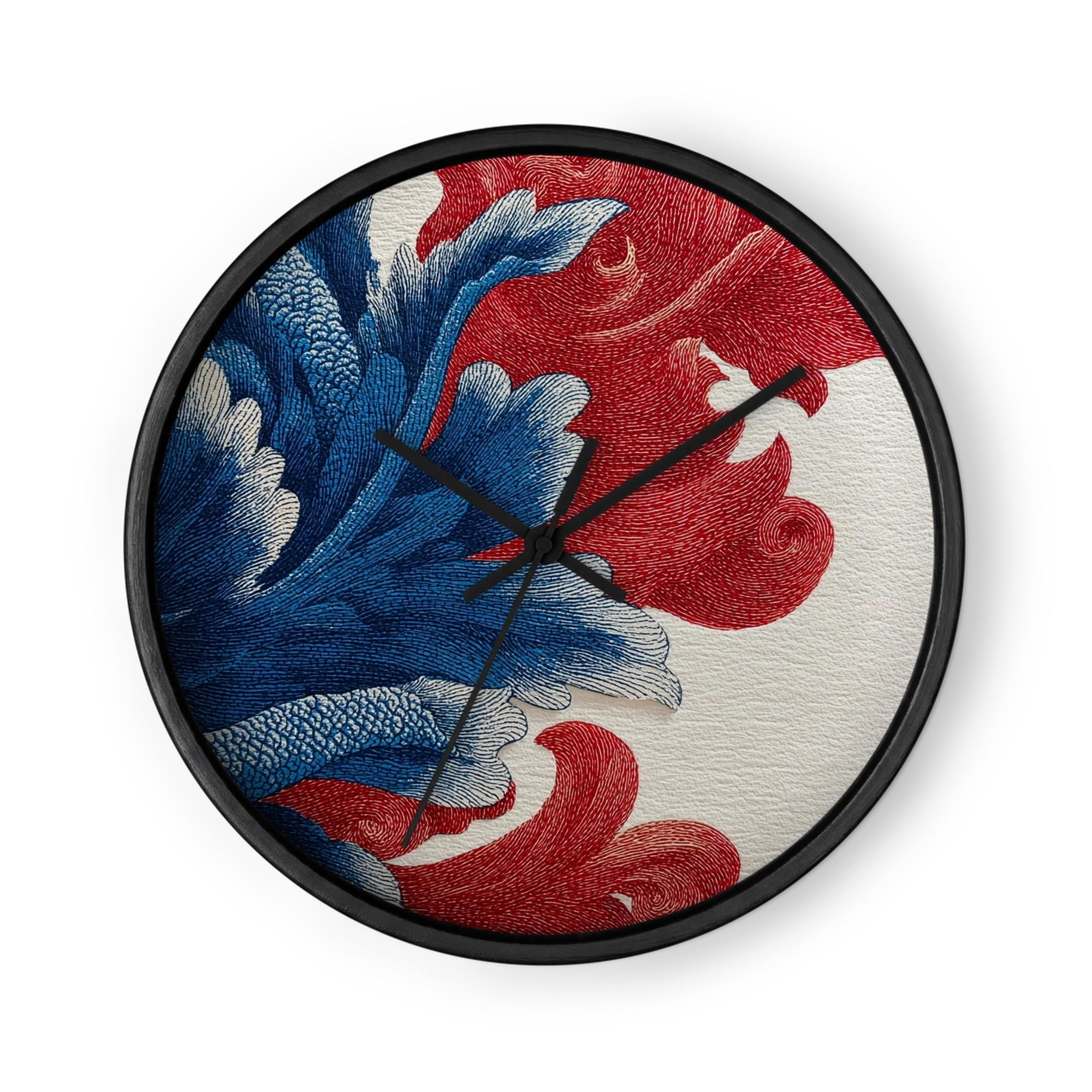 Intricate Blue and Red Botanicals