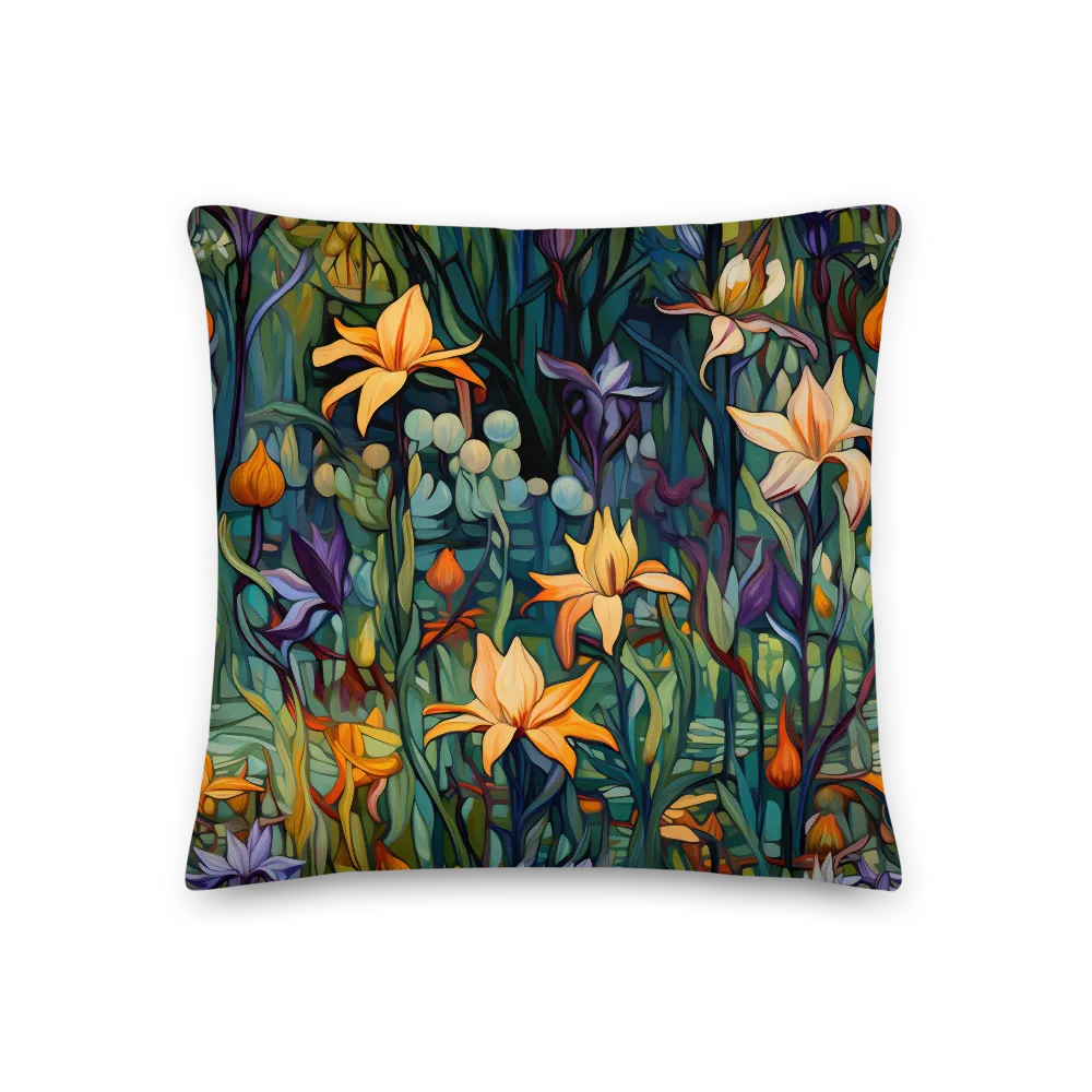 Painterly Floral Abundance 
 Pillow Case | 22″×22″