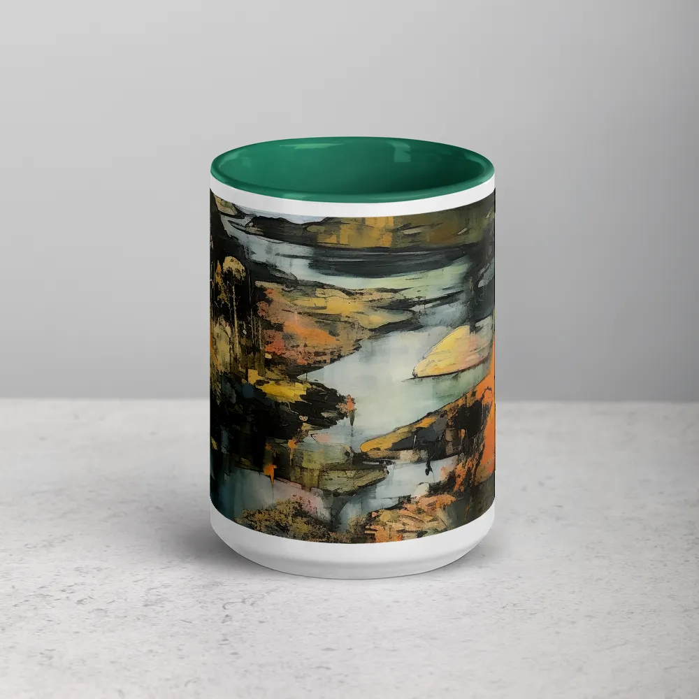 Valley of Muted Echoes 
 Mug with Yellow inside