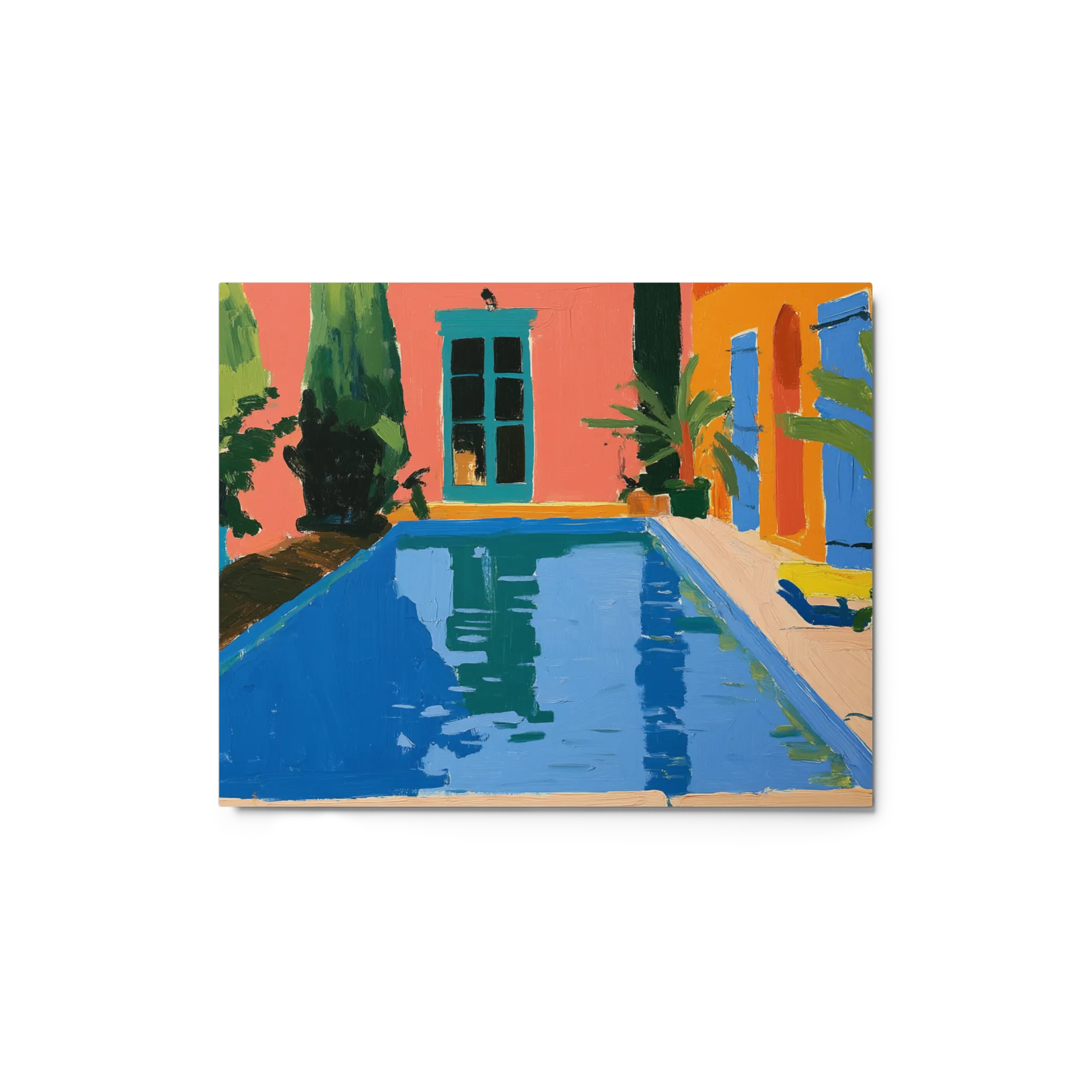 Courtyard Pool Oasis | Art Print