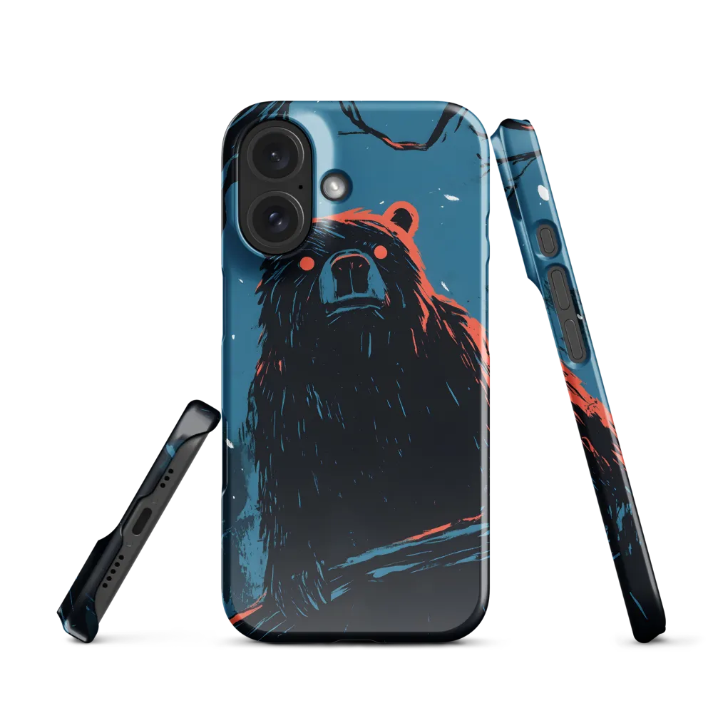 Nocturnal Bear in Textured Forest 
 Samsung Galaxy S20 FE | Snap Case