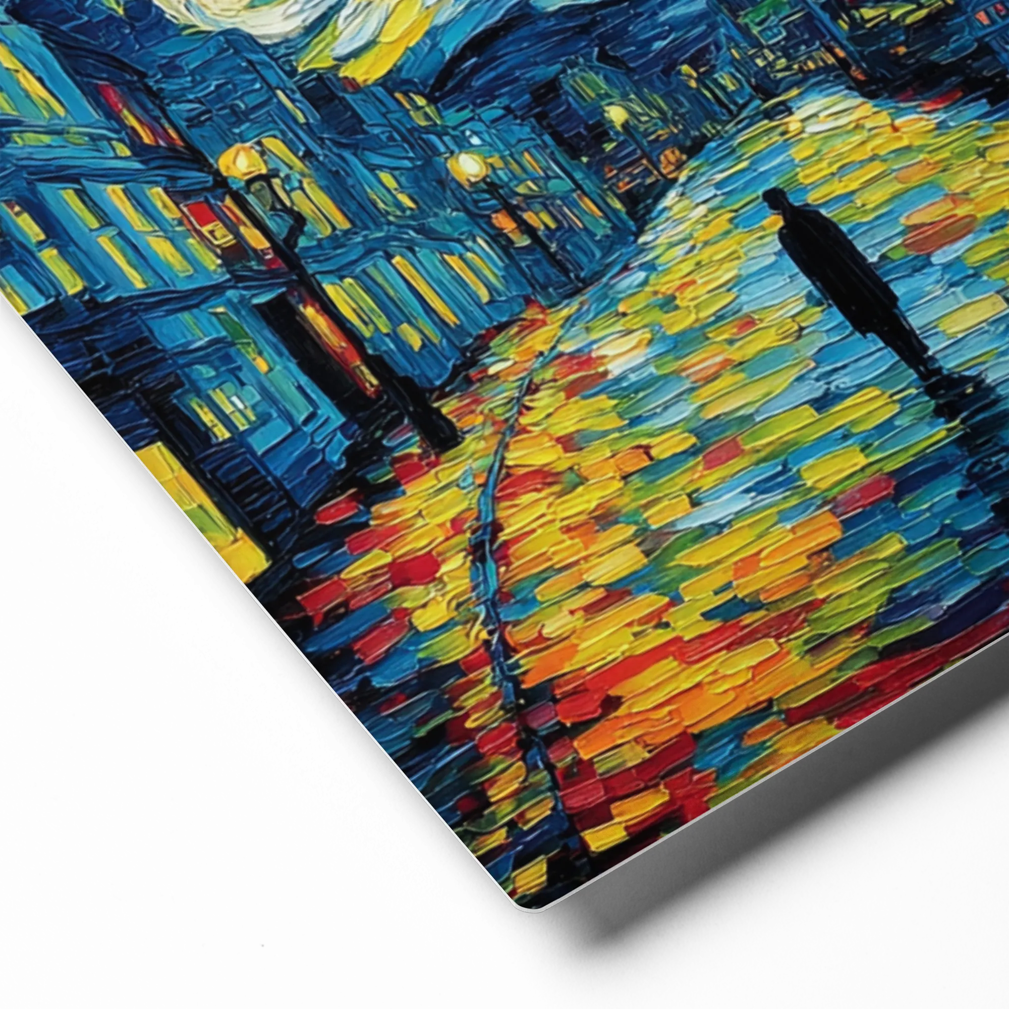 Solitude Under Starry Sky 
 Canvas with White Frame