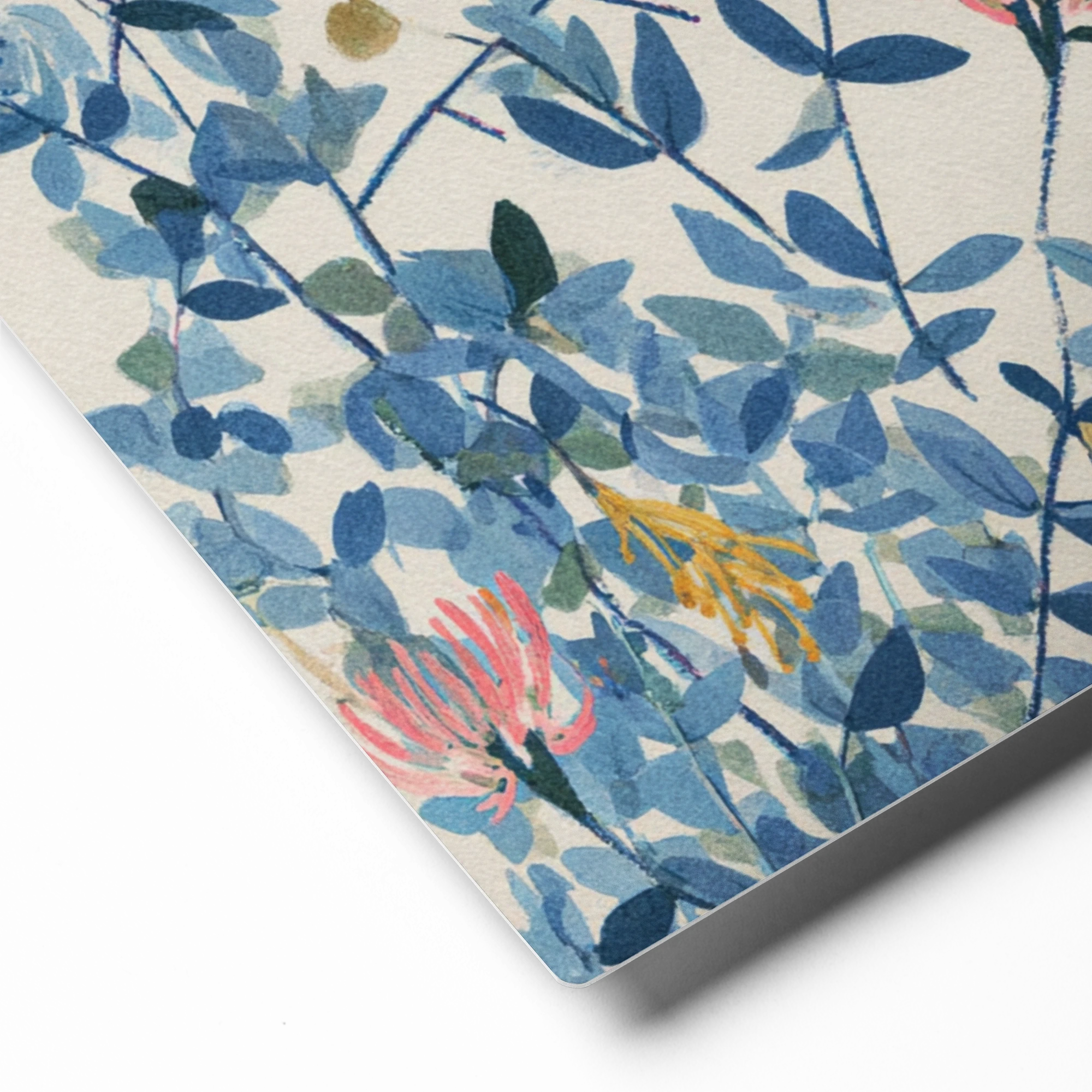 Honeysuckle in Blue and Pink | Art Print