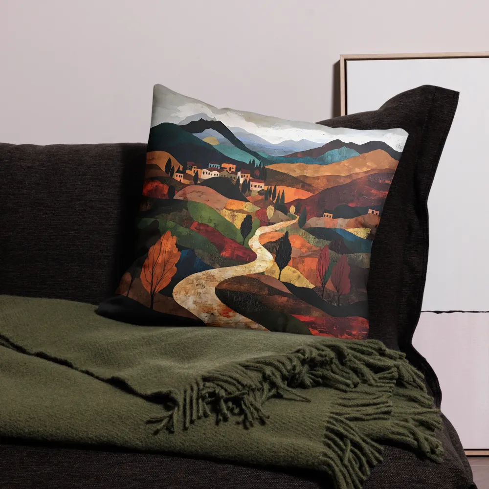 Tuscan Village Collage 
 Pillow Case | 18″×18″